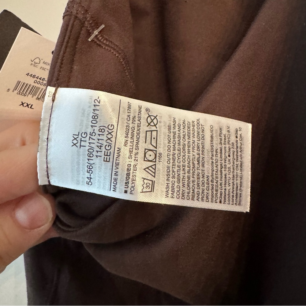 3/$30 GapFit Recycled Power Low Impact Razorback Sports Bra Size XXL - Brown NWT - Picture 4 of 4